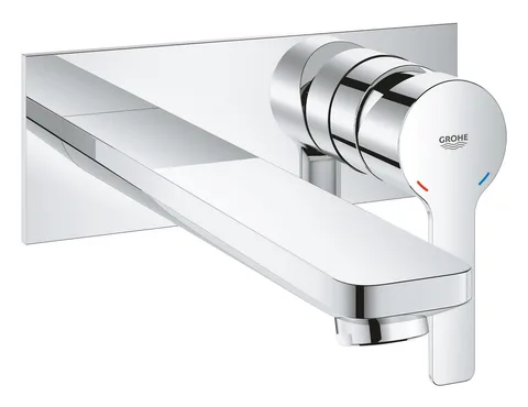 Смеситель для раковины настенный скрытого монтажа GROHE Lineare на 2 отверстия, излив 207 мм, внешняя часть, хром (23444001)