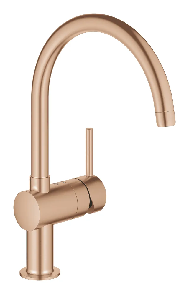 Змішувач для кухні GROHE Minta з високим C-подібним виливом, Warm Sunset Brushed (32917DL0)
