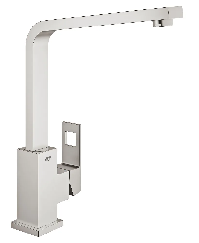 Смеситель для кухни GROHE Eurocube с высоким изливом, Supersteel (31255DC0)
