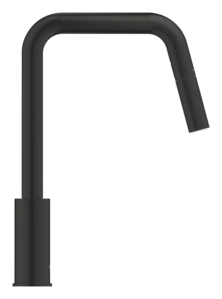 Смеситель для кухни GROHE Start с выдвижным изливом, 2 режима, матовый чёрный (306312430) — фото 3