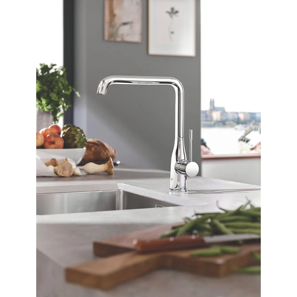 Смеситель для кухни GROHE Accent с поворотным изливом, хром (30423000) — фото 2