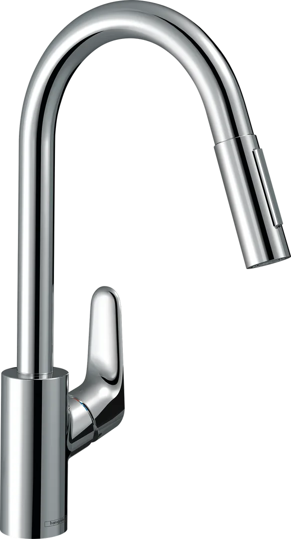 Смеситель для кухни hansgrohe Focus M41 240 с выдвижной лейкой, 2 режима, хром (31815000)