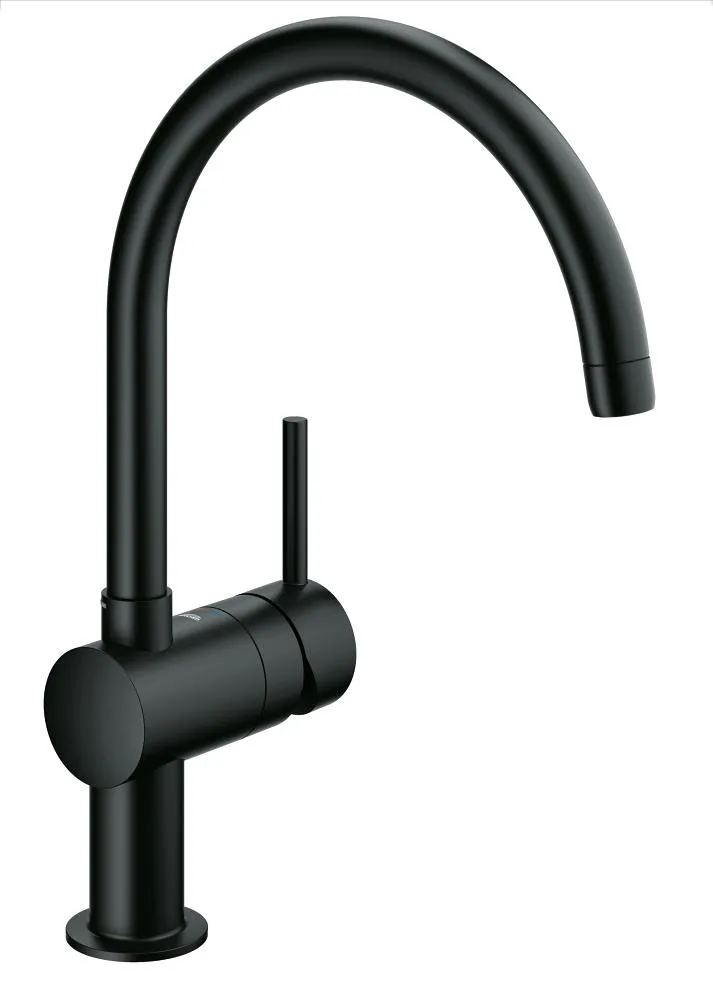 Смеситель для кухни GROHE Minta с высоким C-образным изливом, Velvet Black (32917KS0)