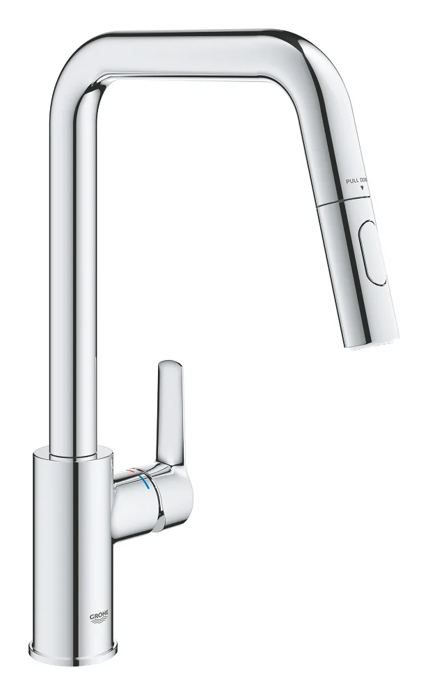 Смеситель для кухни GROHE Start с выдвижным изливом, 2 режима, хром (30631000)