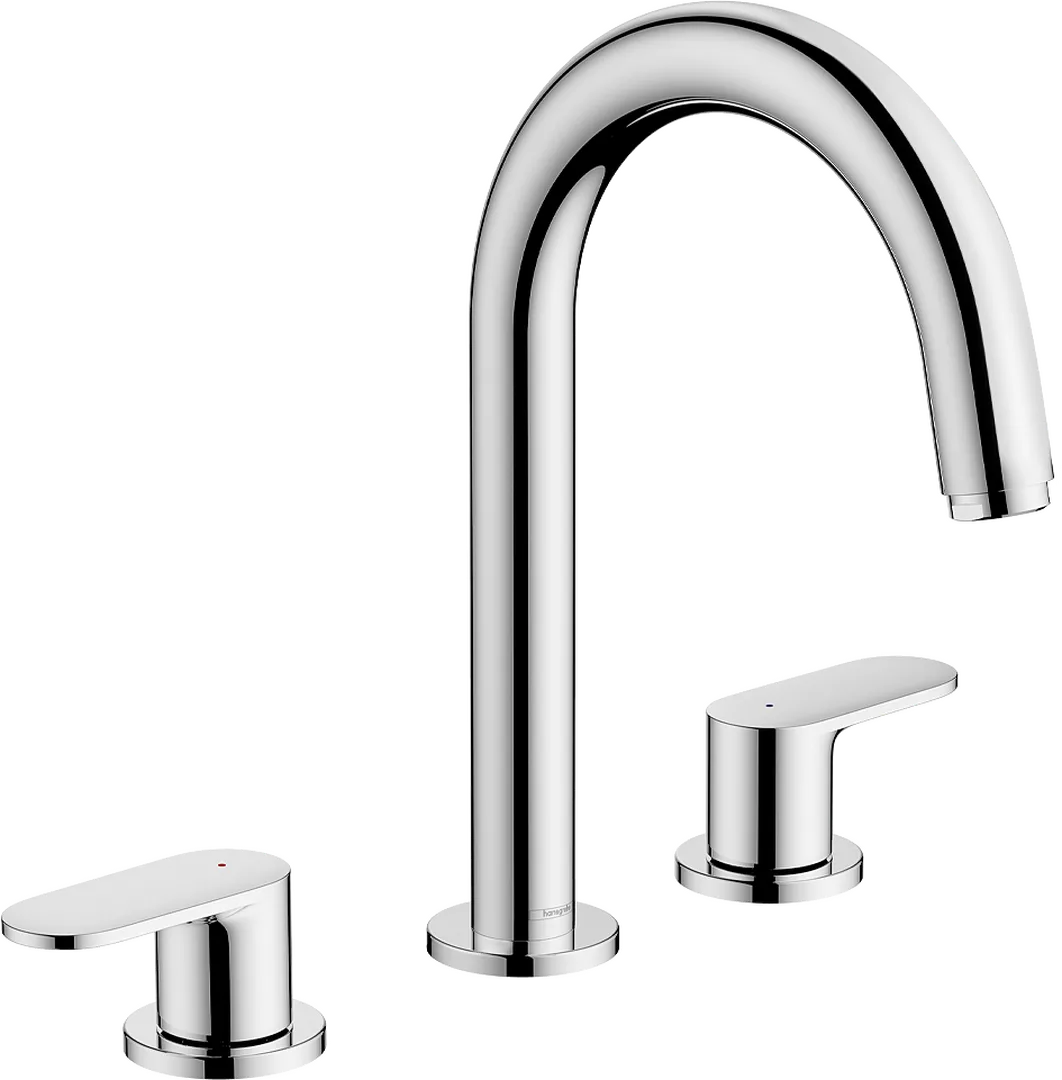 Смеситель для раковины hansgrohe Vernis Blend на 3 отверстия с донным клапаном, хром (71553000)