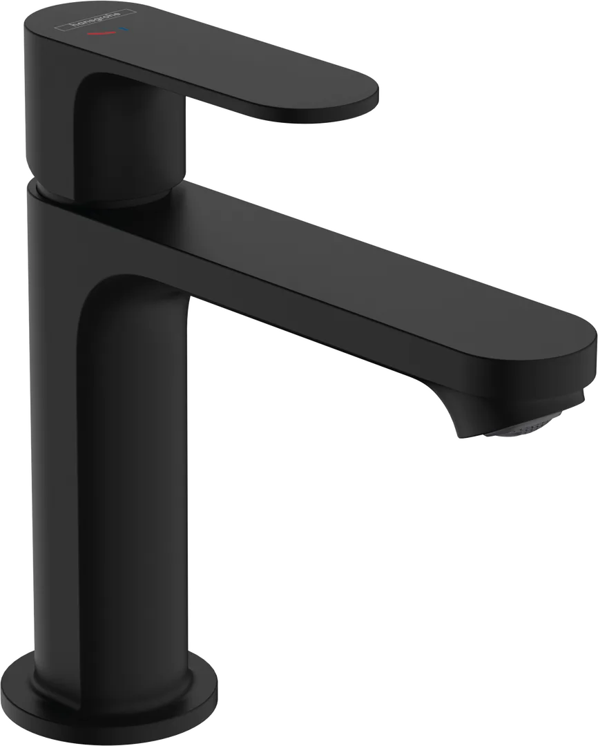 Змішувач для раковини hansgrohe Rebris S 110 CoolStart без донного клапана, матовий чорний (72520670)