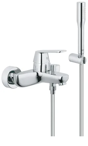 Смеситель для ванны настенный GROHE Eurosmart Cosmopolitan с душевым набором, хром (32832000)