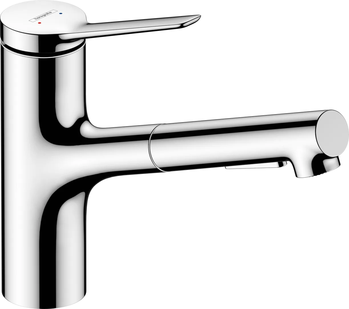 Смеситель для кухни hansgrohe Zesis M33 150 с выдвижной лейкой, 2 режима, хром (74800000)