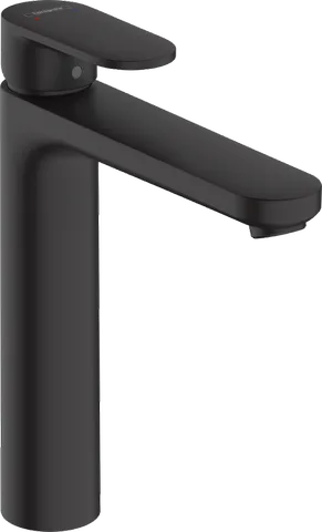 Смеситель для раковины hansgrohe Vernis Blend 190 с донным клапаном, матовый чёрный (71552670)