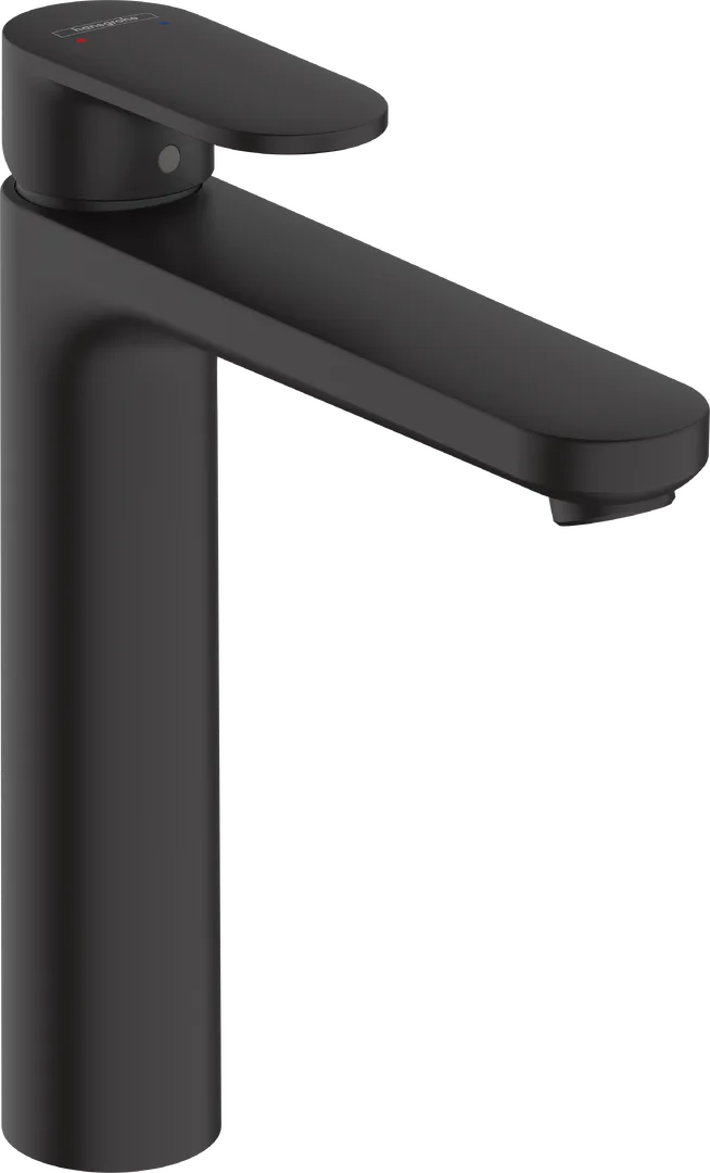Смеситель для раковины hansgrohe Vernis Blend 190 с донным клапаном, матовый чёрный (71552670)