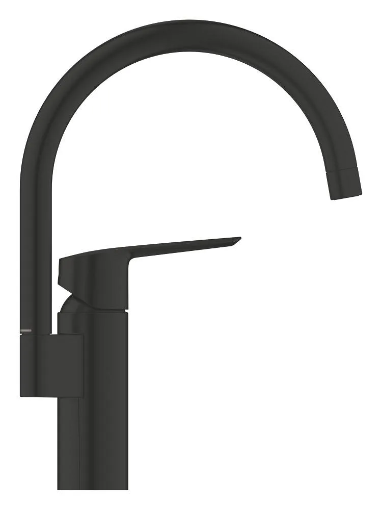 Смеситель для кухни GROHE Start с высоким C-образным изливом, матовый чёрный (304692430) — фото 2