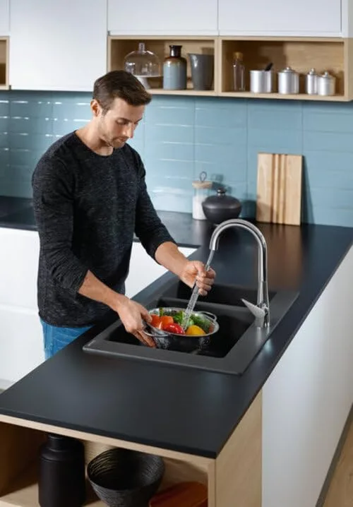 Змішувач для кухні hansgrohe Talis M51 160 з висувною лійкою, Stainless Steel Finish (73850800) — фото 5