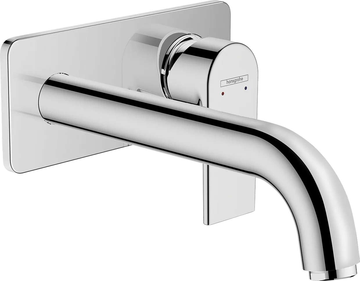 Змішувач для раковини настінний прихованого монтажу hansgrohe Vernis Shape, вилив 207 мм, зовнішня частина, хром (71578000)