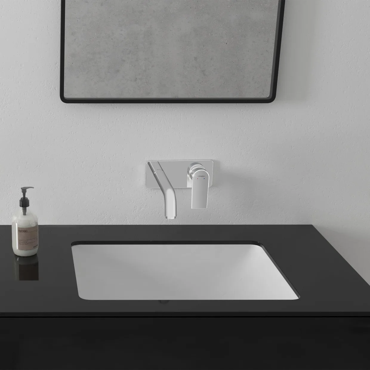 Змішувач для раковини настінний прихованого монтажу hansgrohe Vernis Shape, вилив 207 мм, зовнішня частина, хром (71578000) — фото 2