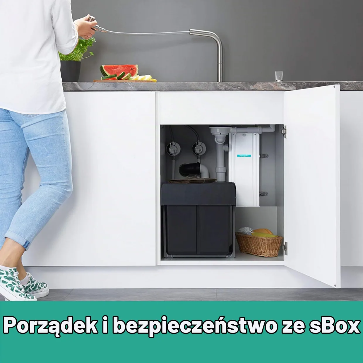 Змішувач для кухні hansgrohe Metris Select M71 200 з висувною лійкою, хром (73818000) — фото 3