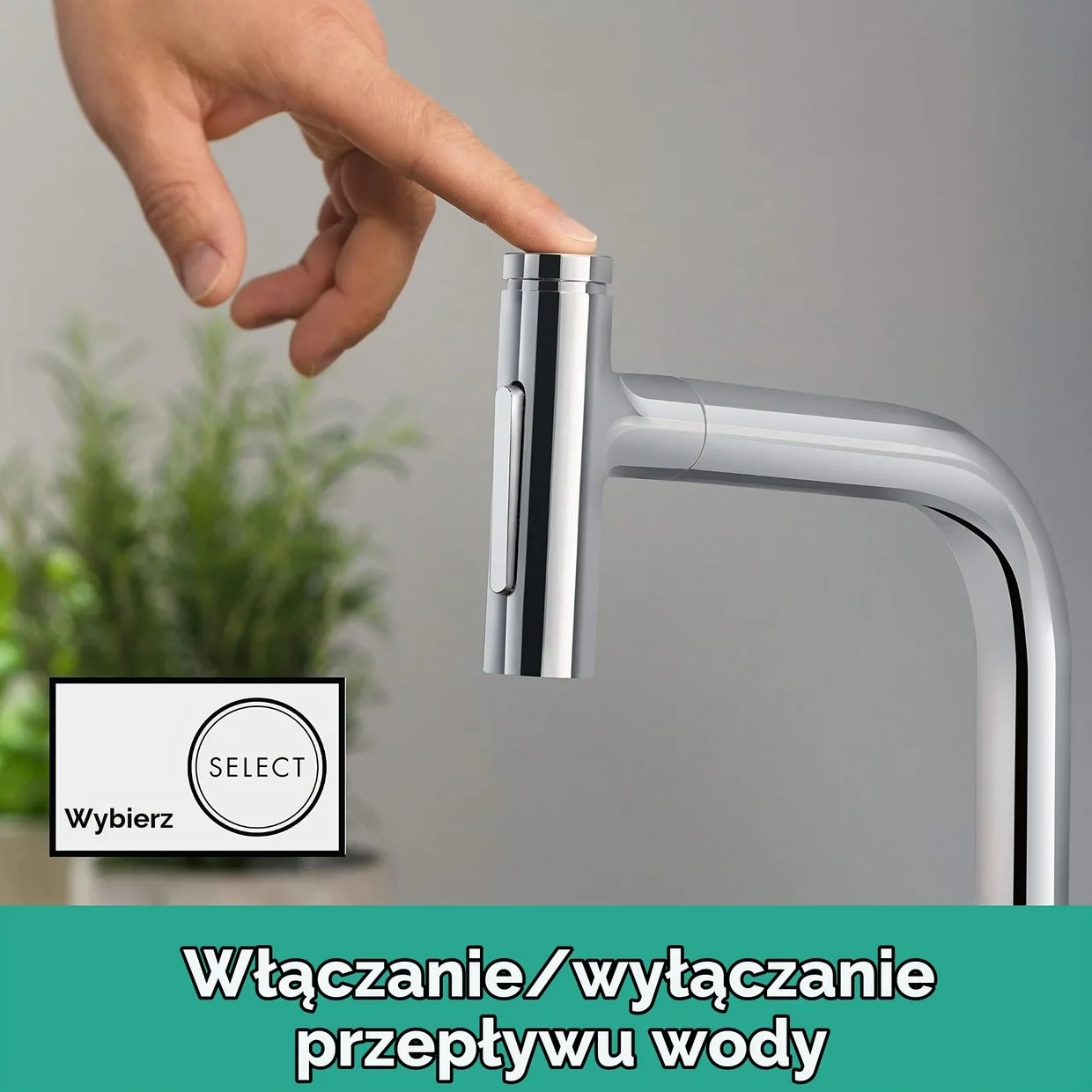 Змішувач для кухні hansgrohe Metris Select M71 200 з висувною лійкою, хром (73818000) — фото 8