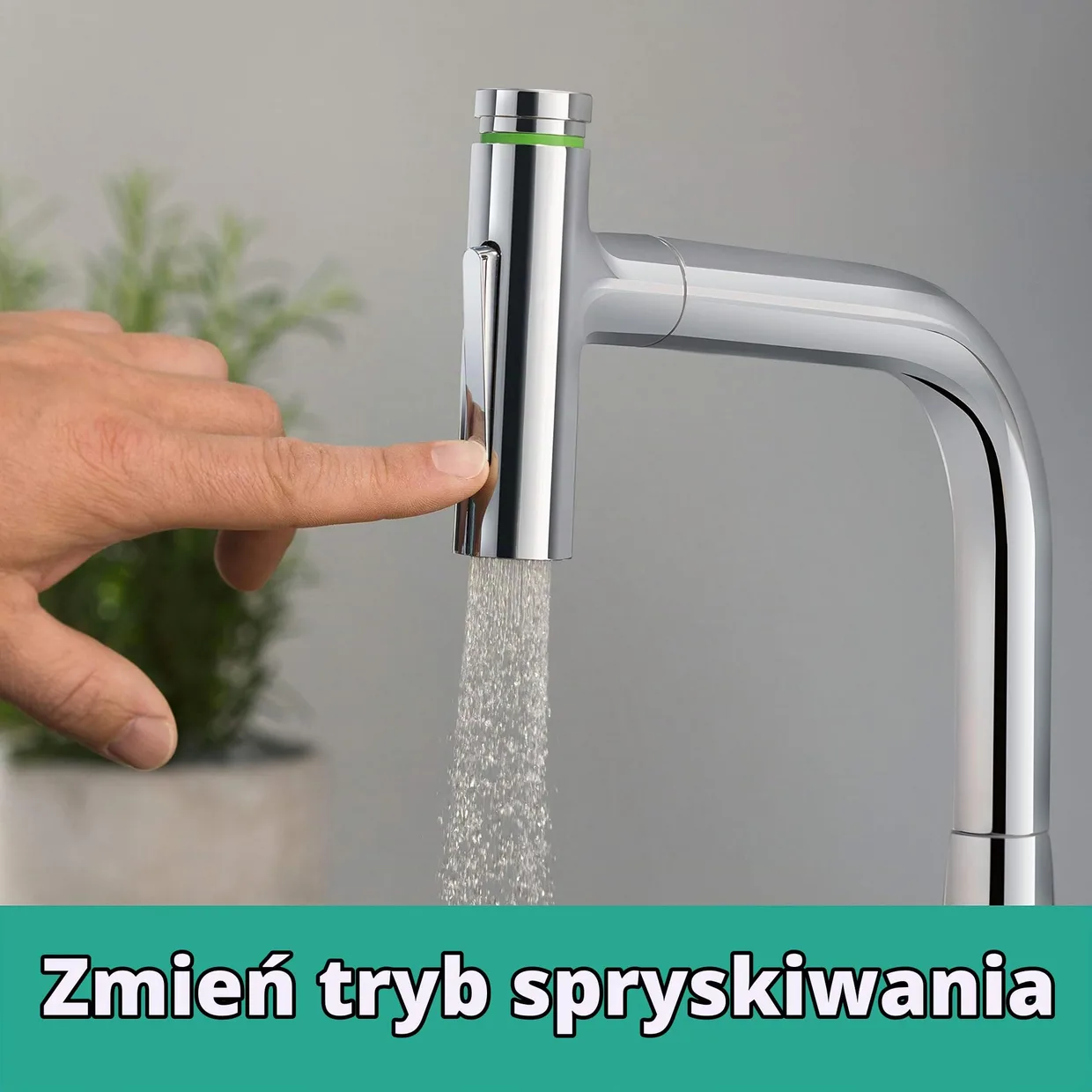 Змішувач для кухні hansgrohe Metris Select M71 200 з висувною лійкою, хром (73818000) — фото 9