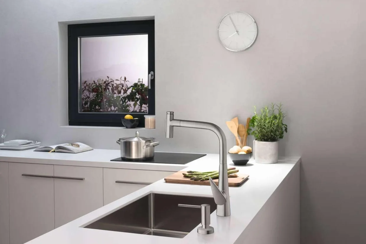Смеситель для кухни hansgrohe Talis Select M51 300 с выдвижной лейкой, Stainless Steel Finish (73867800) — фото 3