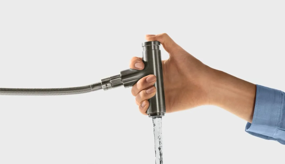 Змішувач для кухні hansgrohe Metris Select M71 320 з висувною лійкою, хром (73820000) — фото 2