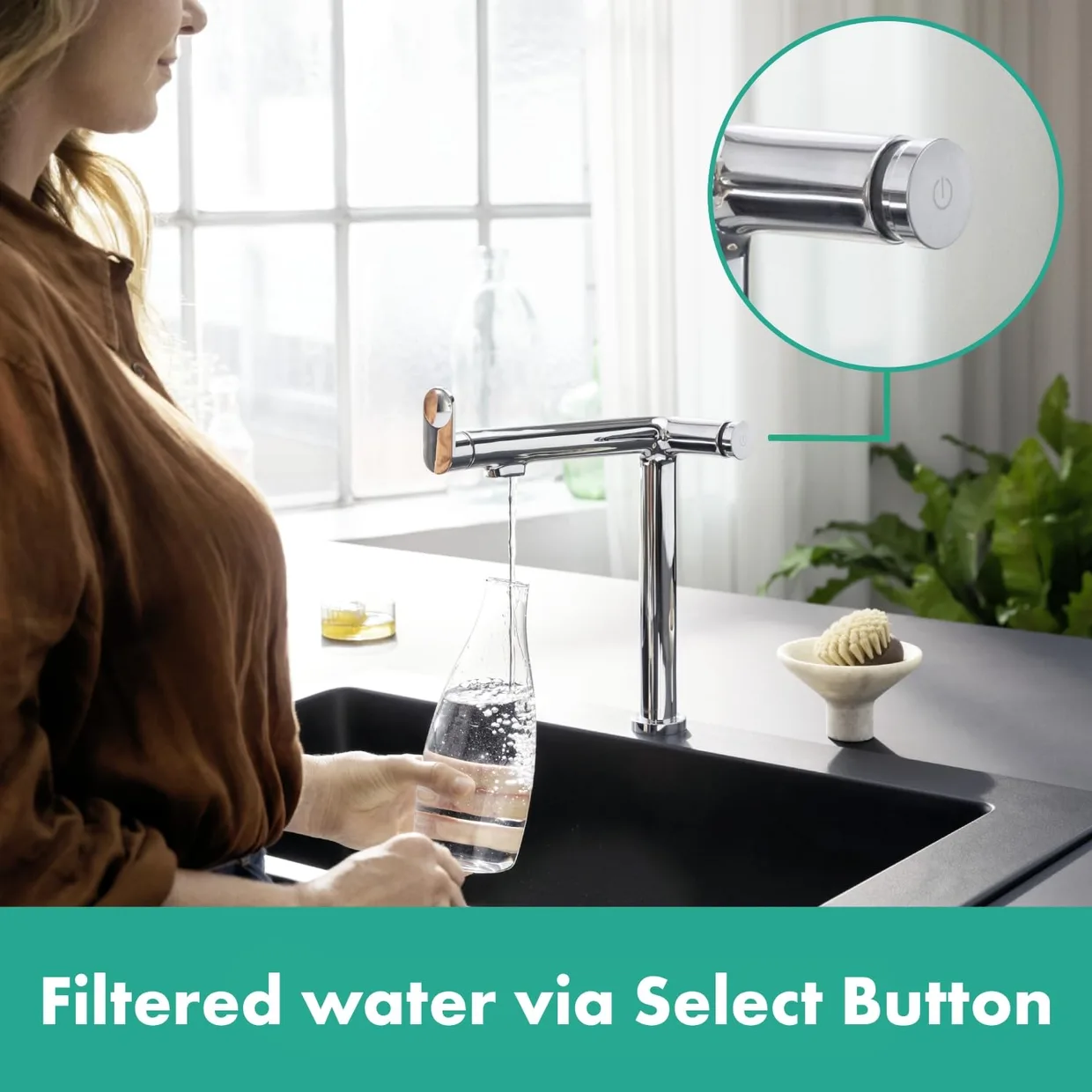 Смеситель для кухни hansgrohe Aqittura M91 240 с фильтром, стартовый набор, хром (76802000) — фото 3