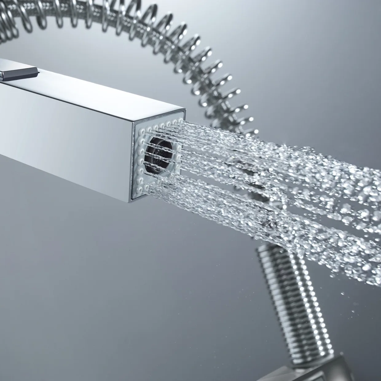 Смеситель для кухни GROHE Eurocube с пружинным изливом и душем SpeedClean, хром (31395000) — фото 6