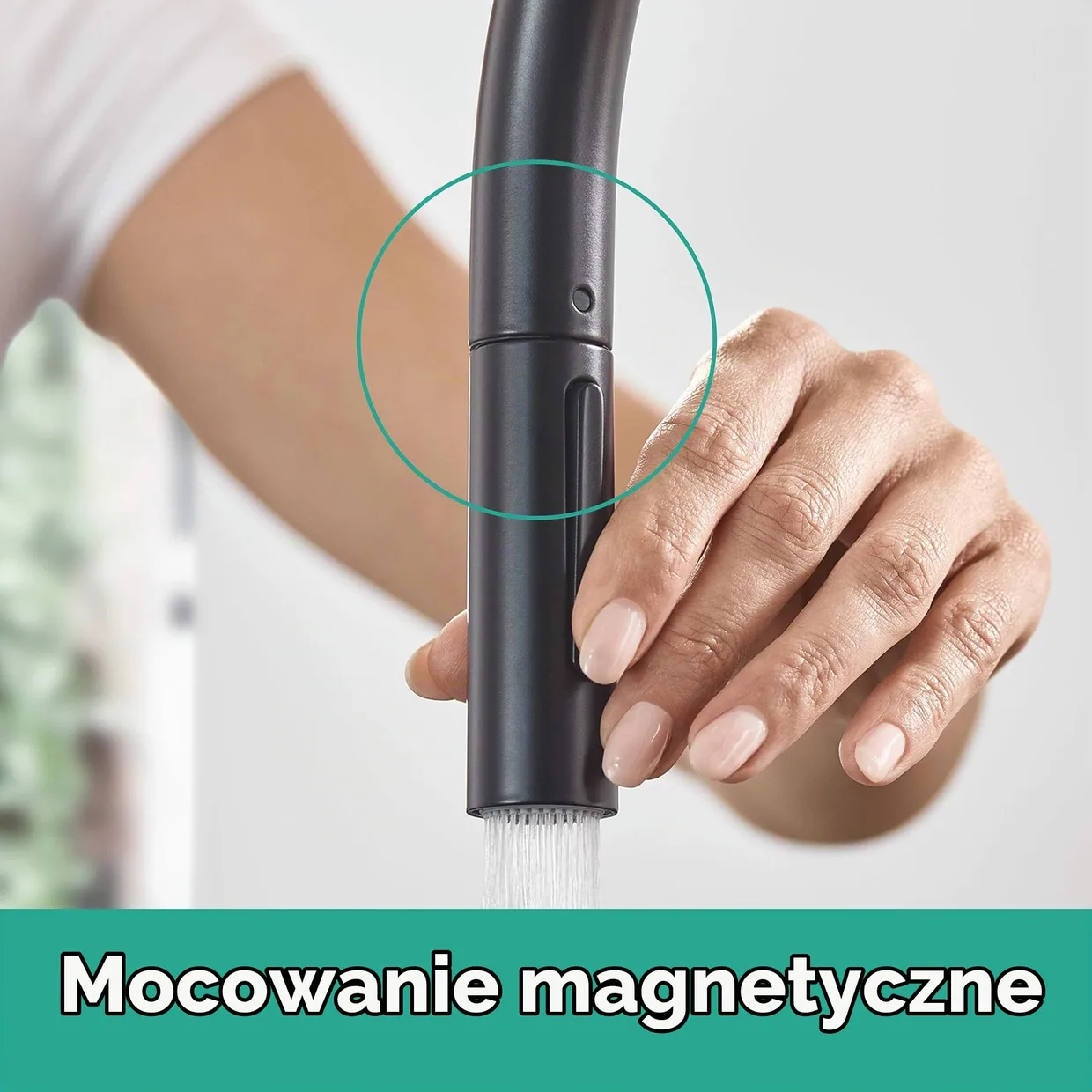 Смеситель для кухни hansgrohe Talis M54 210 с выдвижной лейкой, 2 режима, Matt Black (72800670) — фото 6