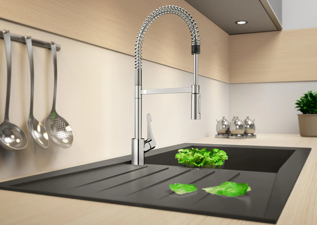 Змішувач для кухні hansgrohe Cento XXL напівпрофесійний з пружинним виливом, 2 режими, хром (14806000) — фото 3