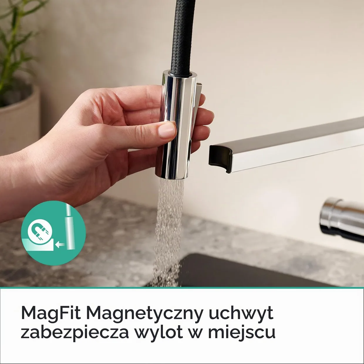 Смеситель для кухни hansgrohe Talis Select M54 PowderSpray полупрофессиональный, 3 режима, с кнопкой Select, хром (72861000) — фото 9