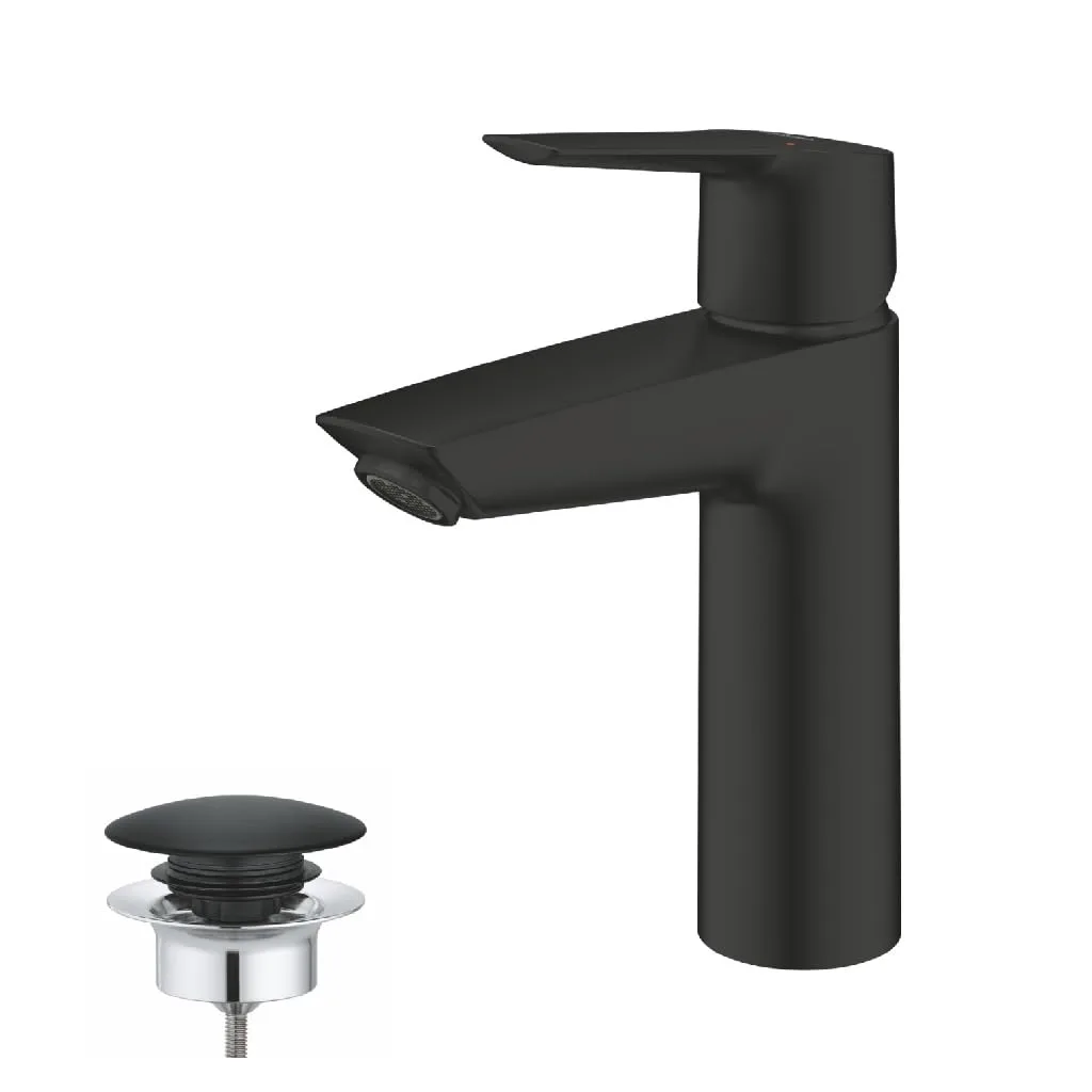 Змішувач для раковини GROHE Start M OpenCold з донним клапаном Push-Open, матовий чорний (237462432) — фото 4