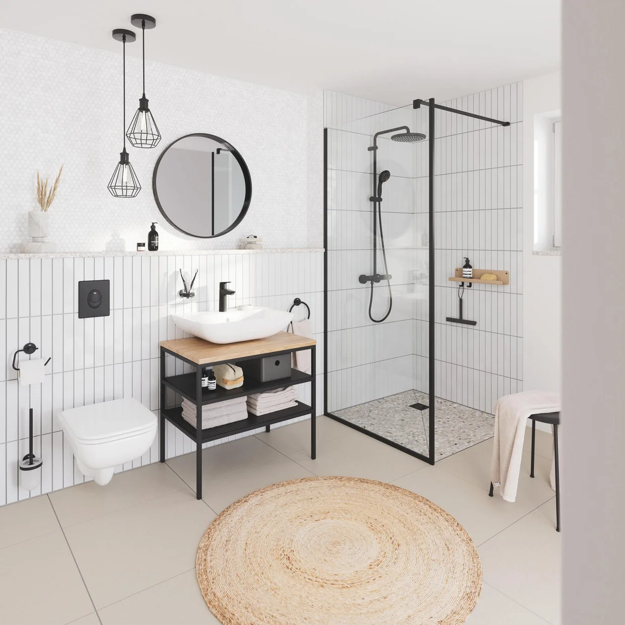 Змішувач для раковини GROHE Start M OpenCold з донним клапаном Push-Open, матовий чорний (237462432) — фото 9
