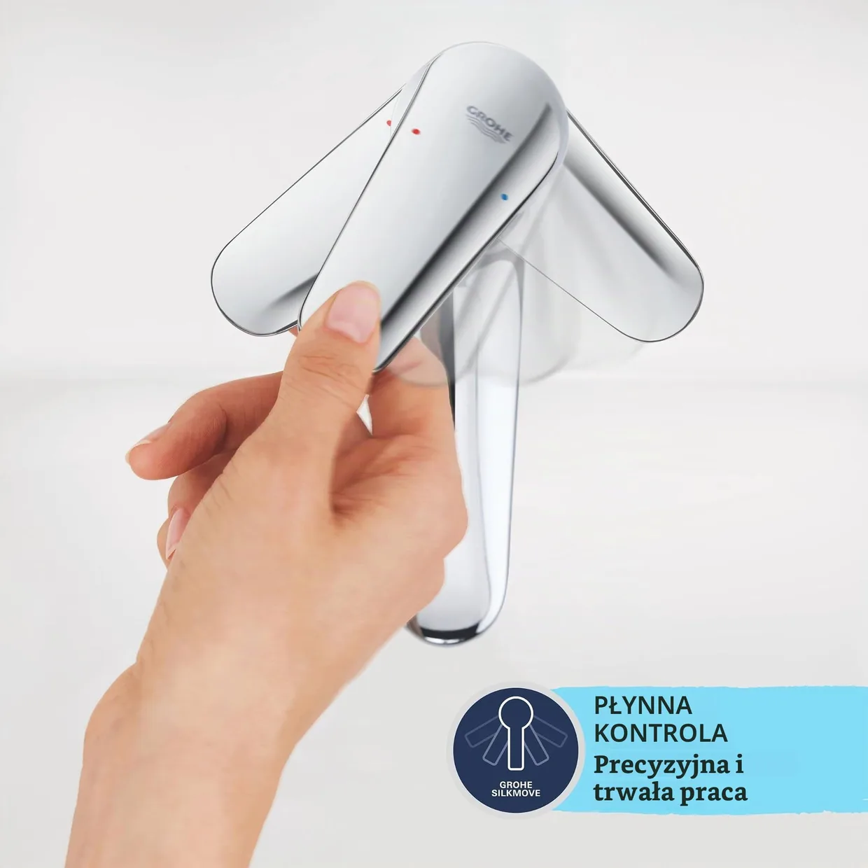 Смеситель для раковины GROHE Start M с донным клапаном Push-Open, матовый чёрный (235752432) — фото 6
