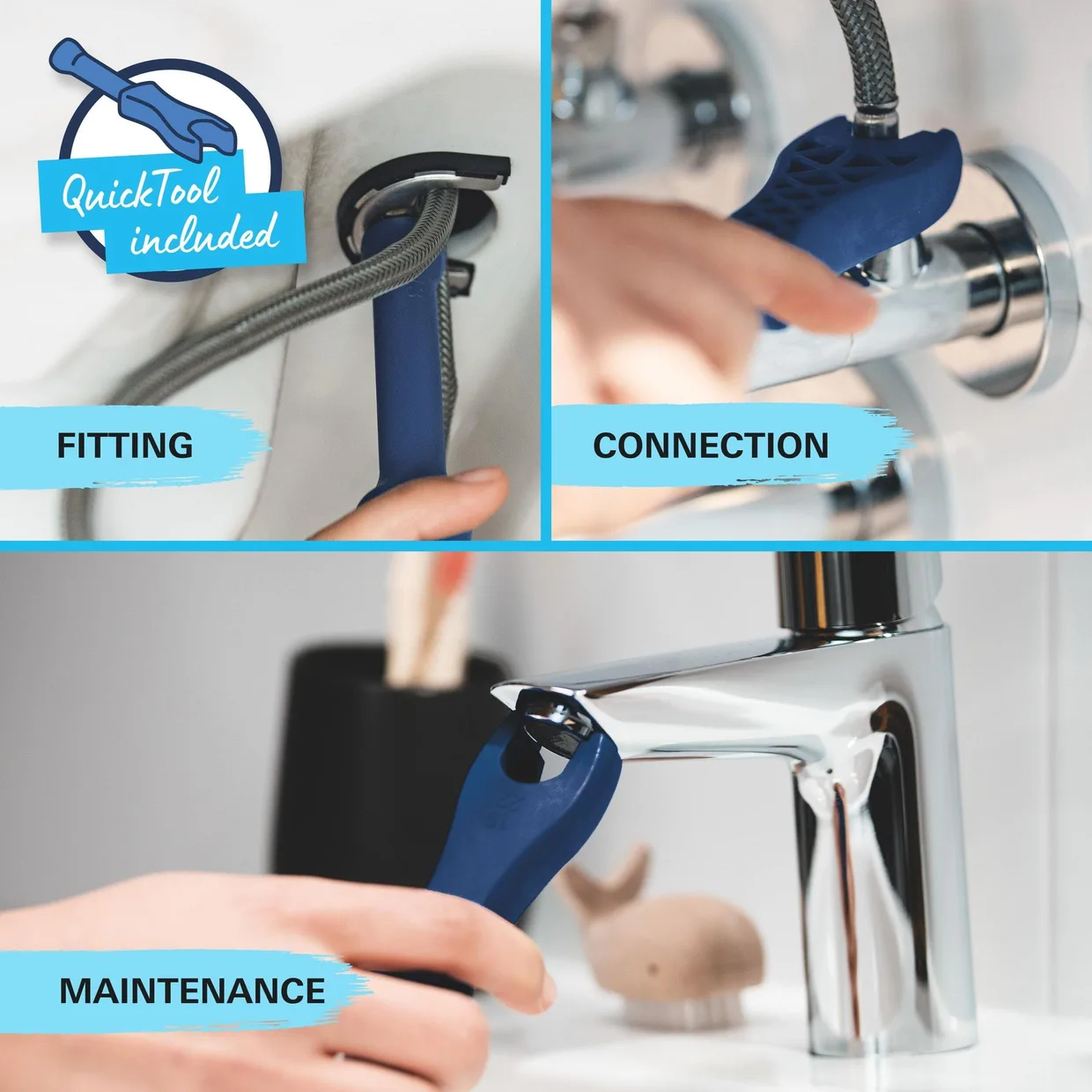 Смеситель для раковины GROHE Start M с донным клапаном Push-Open, матовый чёрный (235752432) — фото 9