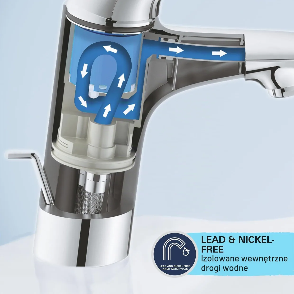 Смеситель для раковины GROHE Start M с донным клапаном Push-Open, матовый чёрный (235752432) — фото 10