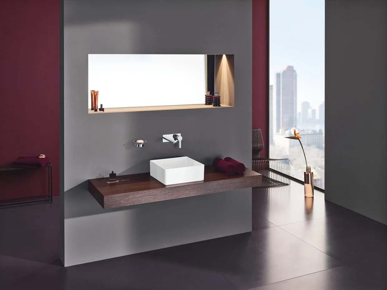 Змішувач для раковини настінний прихованого монтажу GROHE Lineare на 2 отвори, вилив 207 мм, зовнішня частина, хром (23444001) — фото 8
