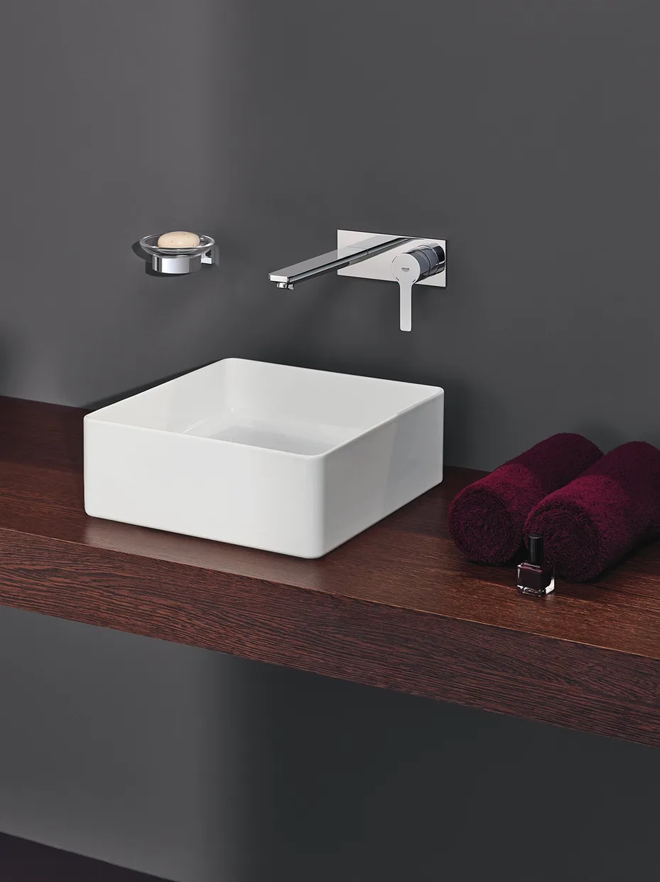 Змішувач для раковини настінний прихованого монтажу GROHE Lineare на 2 отвори, вилив 207 мм, зовнішня частина, хром (23444001) — фото 9