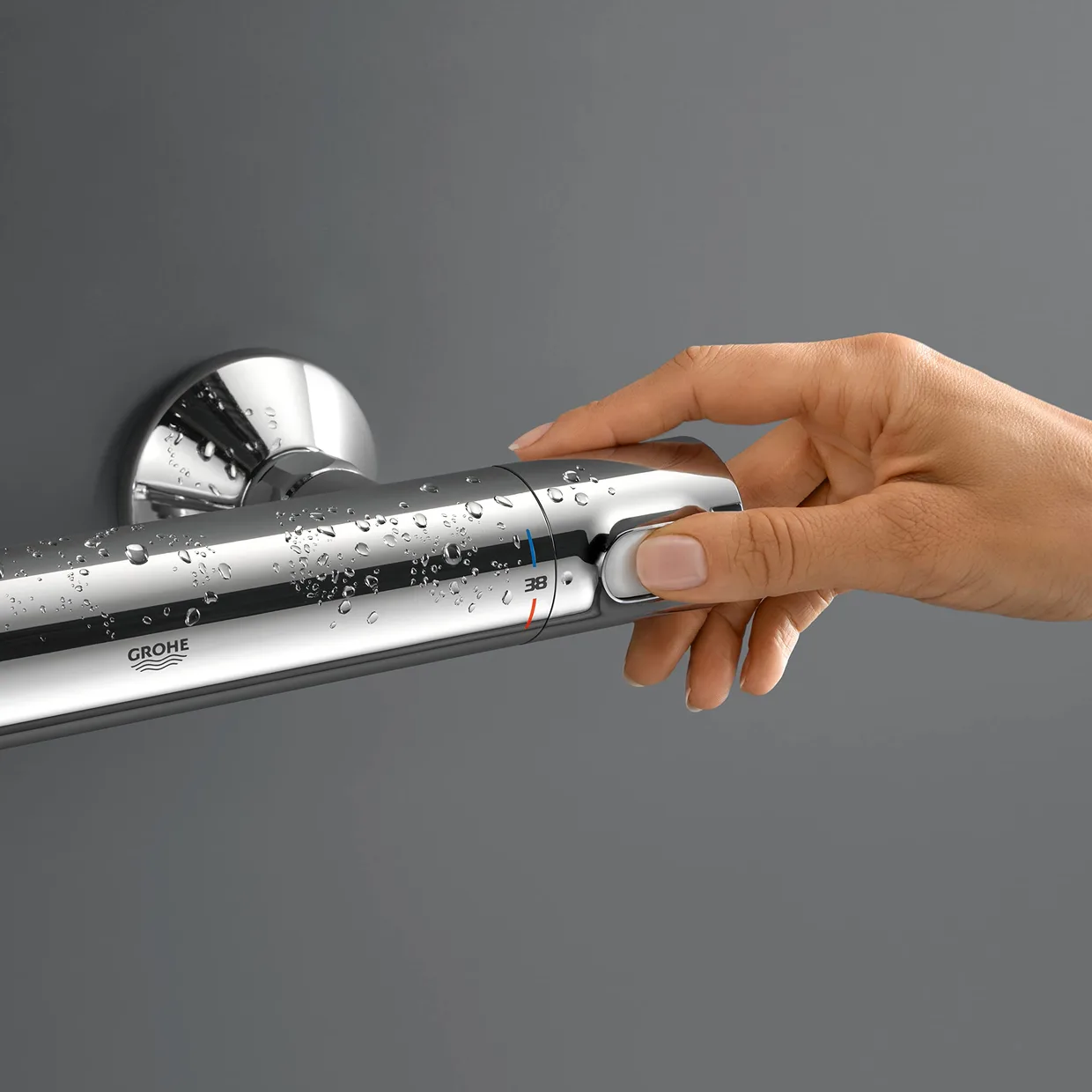 Смеситель для душа термостатический GROHE Precision Flow настенный, хром (34840000) — фото 6