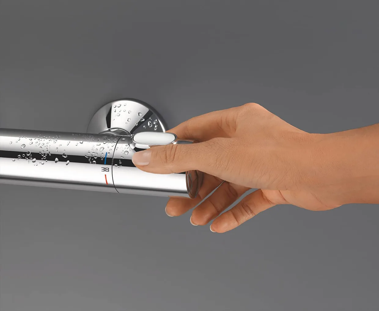 Смеситель для душа термостатический GROHE Precision Flow настенный, хром (34840000) — фото 7