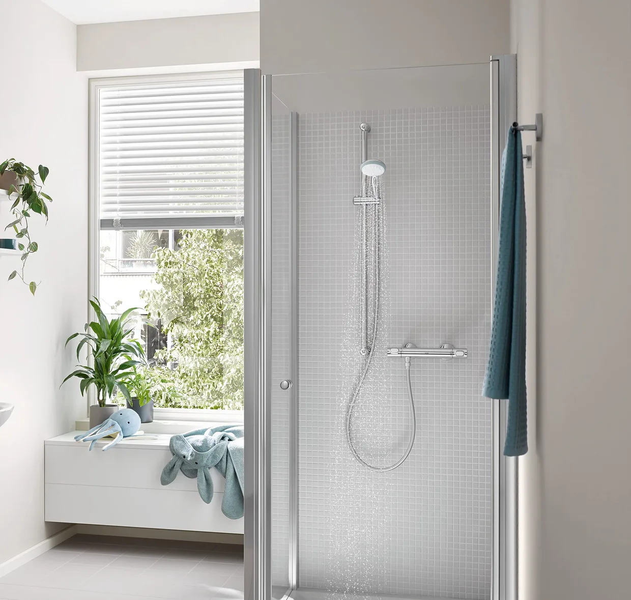 Смеситель для душа термостатический GROHE Precision Flow настенный, хром (34840000) — фото 8