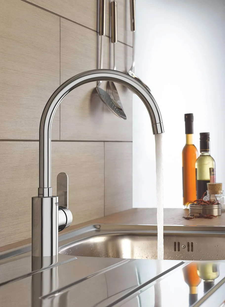 Смеситель для кухни GROHE Get с высоким C-образным изливом, хром (31494001) — фото 3