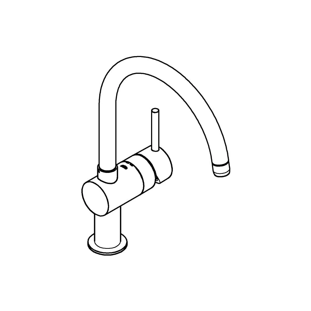 Змішувач для кухні GROHE Minta з високим C-подібним виливом, Warm Sunset Brushed (32917DL0) — фото 4