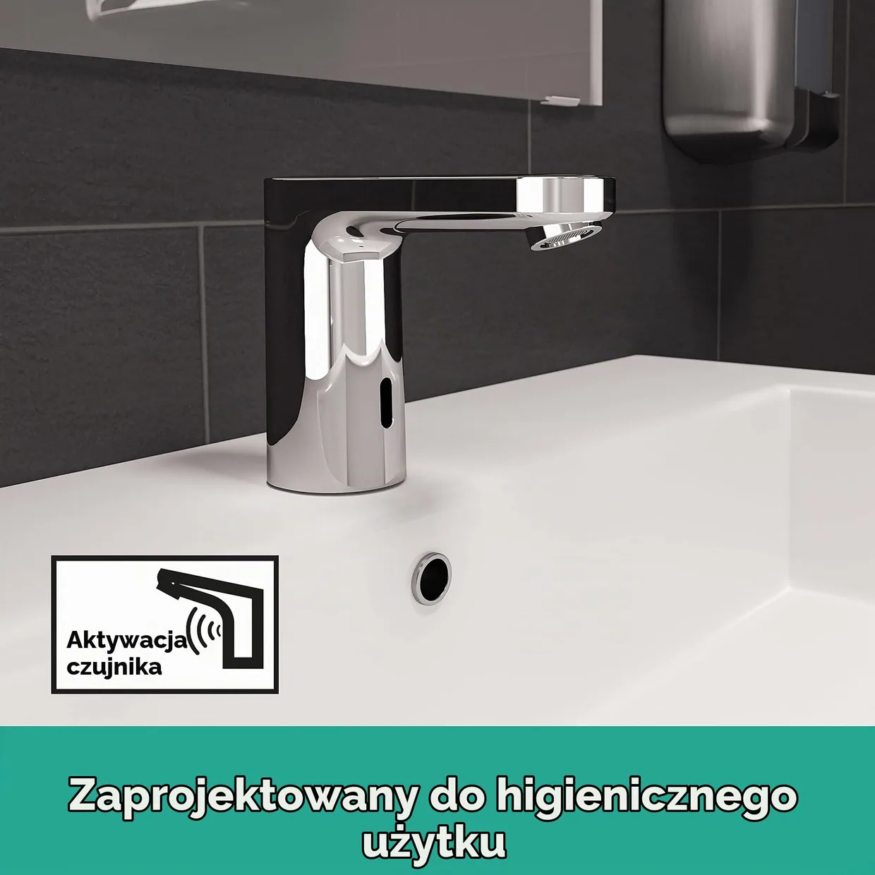 Смеситель для раковины бесконтактный hansgrohe Vernis Blend с предварительной настройкой температуры, питание 230 В, хром (71501000) — фото 3