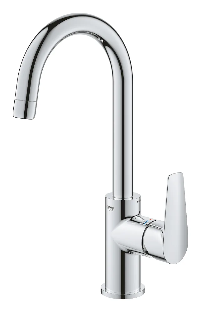 Смеситель для раковины GROHE Start Edge L с поворотным изливом и донным клапаном, хром (24201001) — фото 4