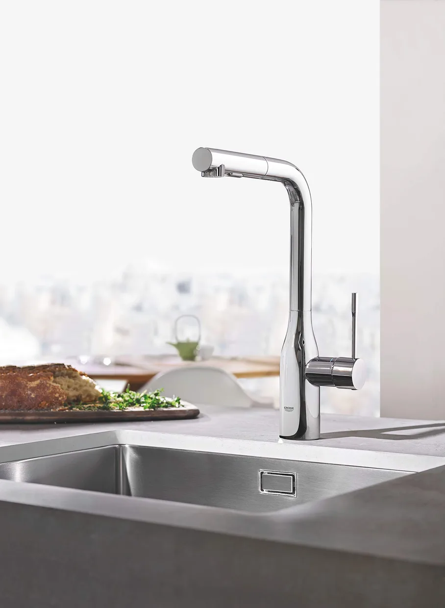 Смеситель для кухни GROHE Essence с выдвижным изливом, 2 режима, хром (30270000) — фото 2
