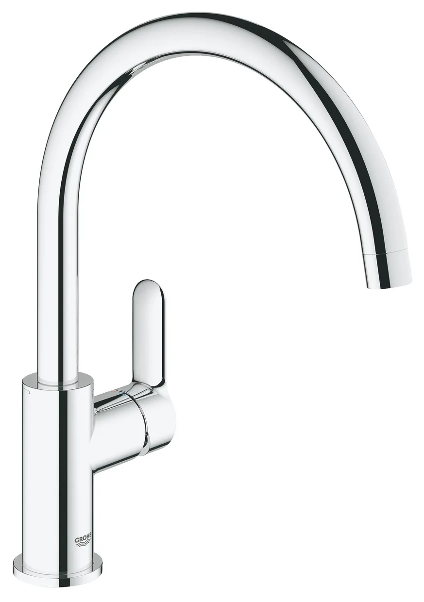 Змішувач для кухні GROHE BauEdge з високим C-подібним виливом, хром (31367000)