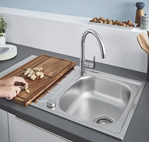 Змішувач для кухні GROHE BauEdge з високим C-подібним виливом, хром (31367000) — фото 4