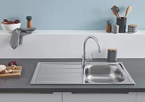 Змішувач для кухні GROHE BauEdge з високим C-подібним виливом, хром (31367000) — фото 6