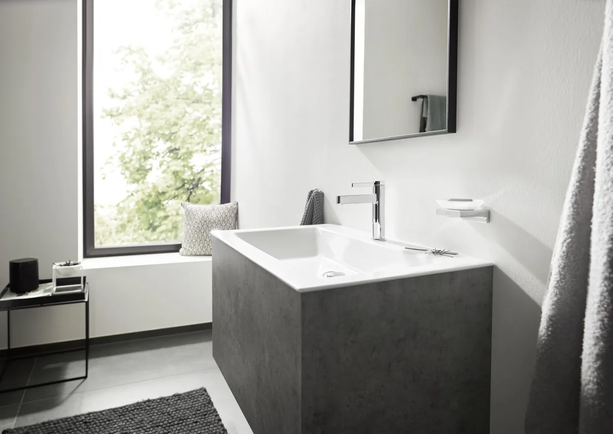 Смеситель для раковины hansgrohe Finoris 110 с донным клапаном Push-Open, хром (76023000) — фото 4