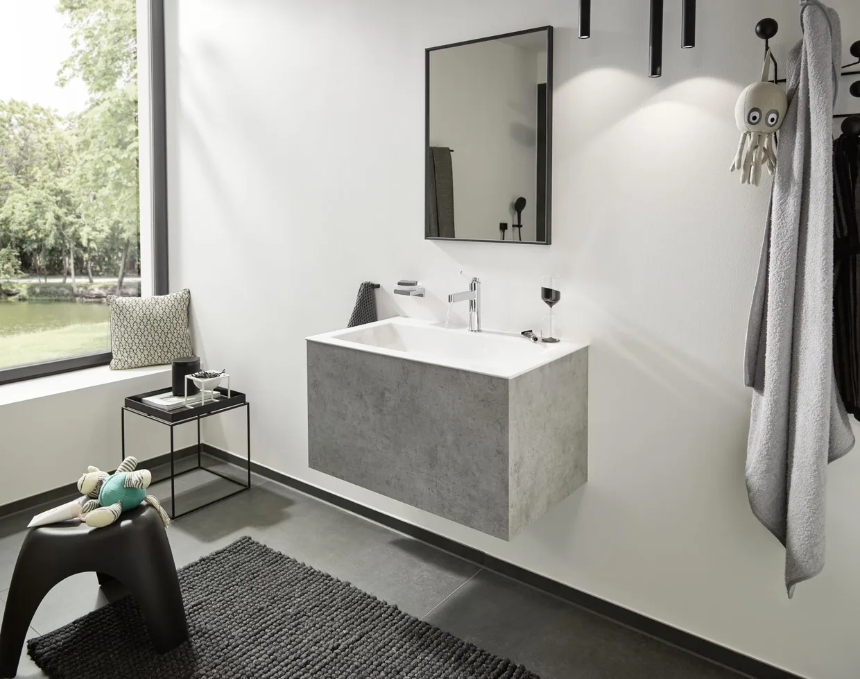 Смеситель для раковины hansgrohe Finoris 110 с донным клапаном Push-Open, хром (76023000) — фото 5