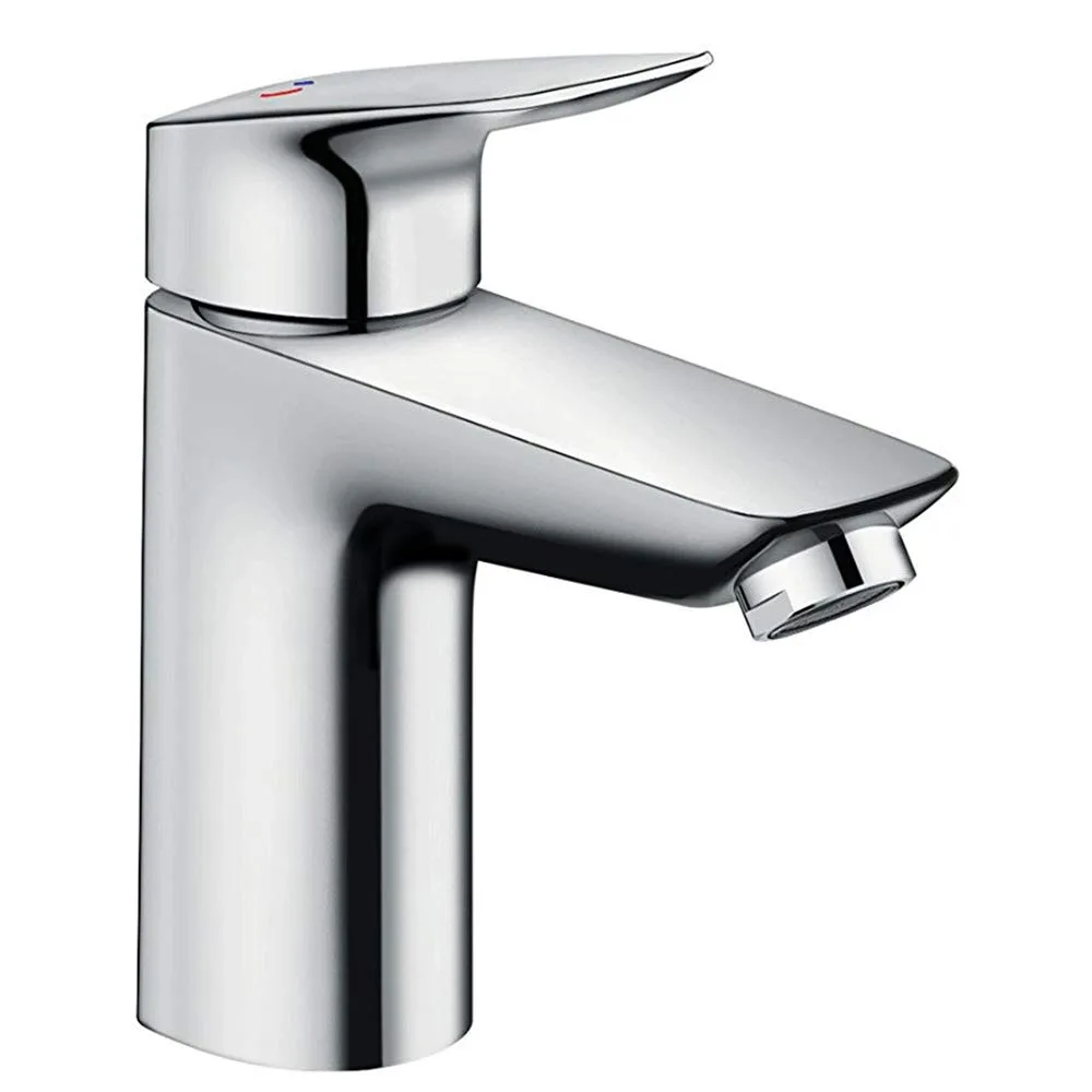 Смеситель для раковины hansgrohe Logis 100 с донным клапаном, хром (71100000) — фото 2
