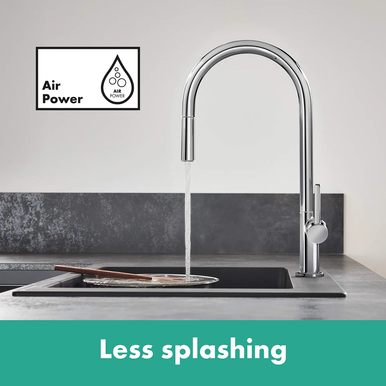 Смеситель для кухни hansgrohe Talis M54 210 с выдвижным изливом, хром (72802000) — фото 3